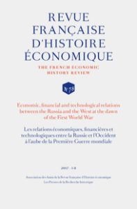 Lire la suite à propos de l’article Revue française d’histoire économique : Numéro 7-8